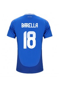 Italia Nicolo Barella #18 Fotballdrakt Hjemme Klær EM 2024 Korte ermer